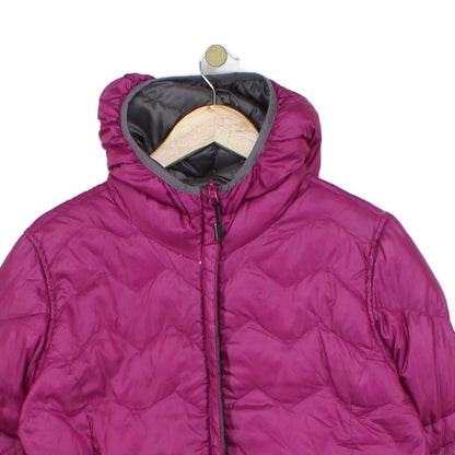 Womens Quilted Jacket Lightweight Down Hooded Reversible