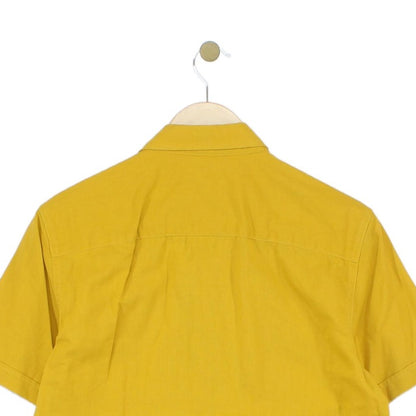 Mens Shirt Slim Fit Short Sleeve Button Up