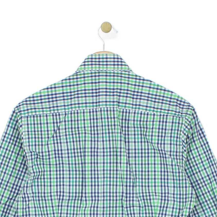 Mens Check Shirt Tailored Long Sleeve
