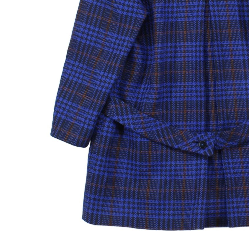 Womens Wool Overcoat Plaid Double Breasted