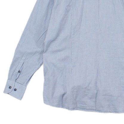 Mens Abstract Shirt Stretch Slim Fit Long Sleeve