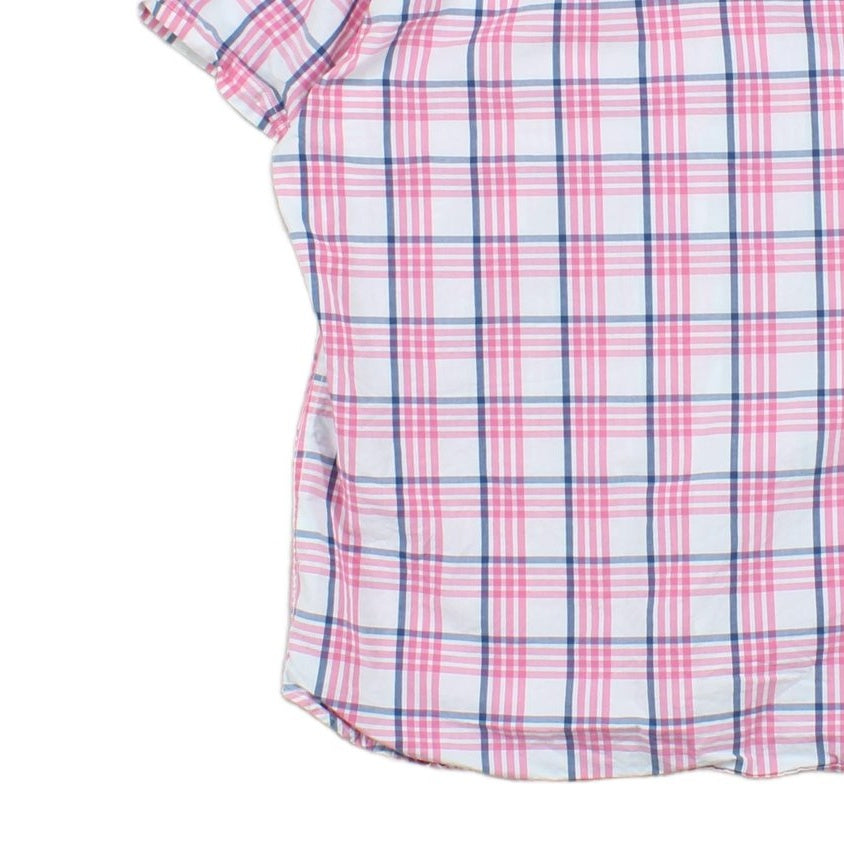Mens Plaid Shirt Short Sleeve Custom Fit