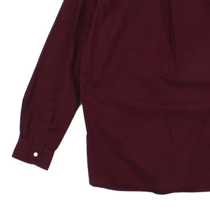Mens Shirt Cotton Button Down Long Sleeve