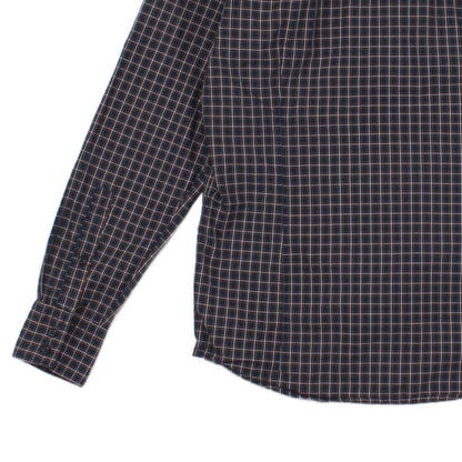 Mens Shirt Check Slim Fit Long Sleeve