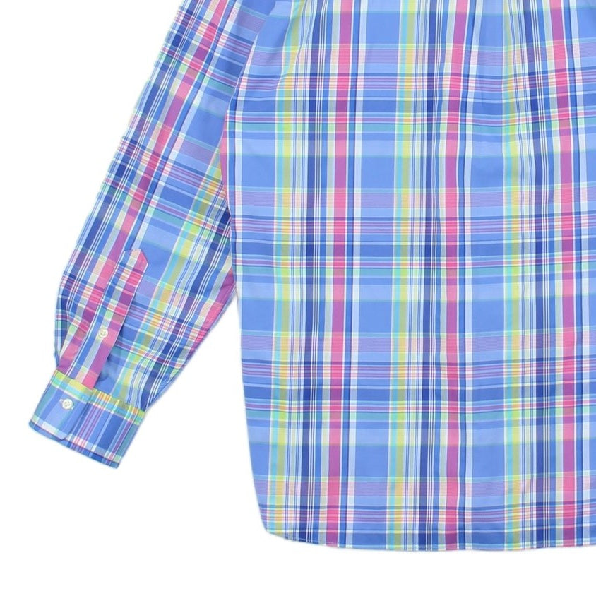 Mens Plaid Shirt Performance Button Up