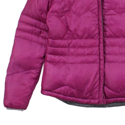 Womens Quilted Jacket Lightweight Down Hooded Reversible