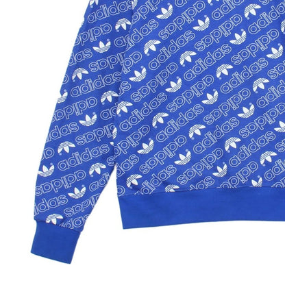 Mens Patterned Sweatshirt Logo Crew Neck