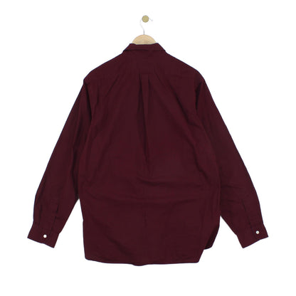 Mens Shirt Cotton Button Down Long Sleeve