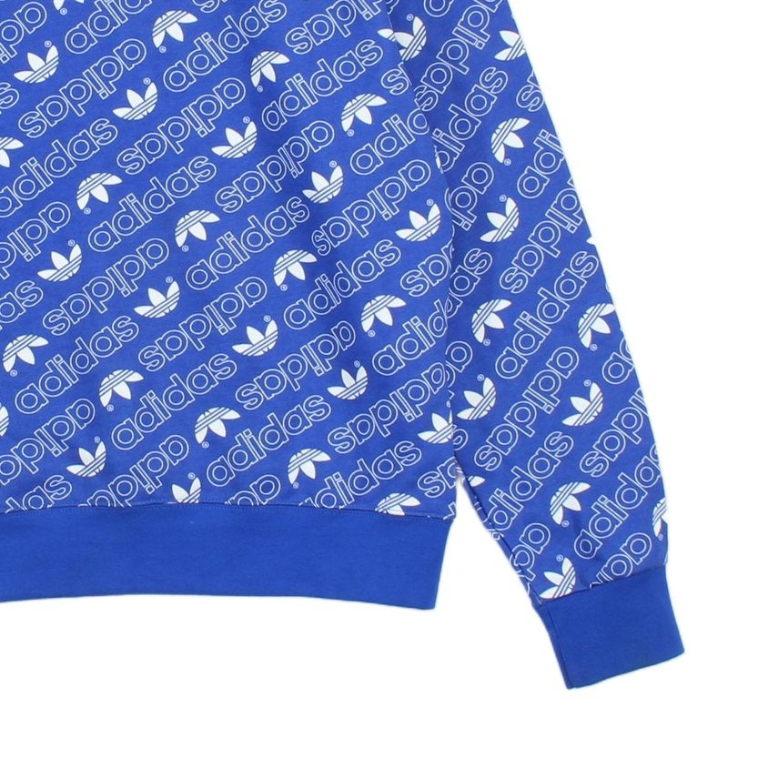 Mens Patterned Sweatshirt Logo Crew Neck