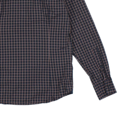 Mens Shirt Check Slim Fit Long Sleeve