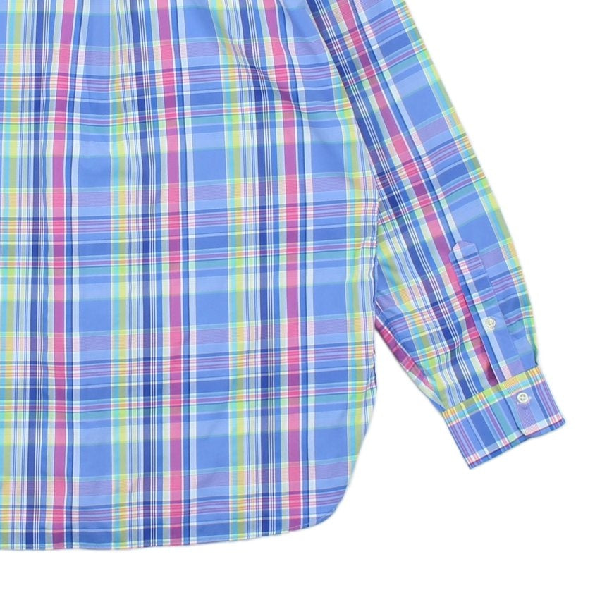 Mens Plaid Shirt Performance Button Up