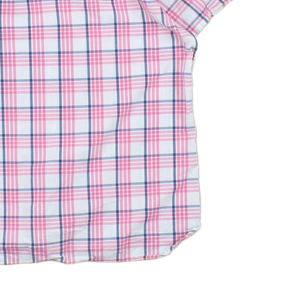 Mens Plaid Shirt Short Sleeve Custom Fit