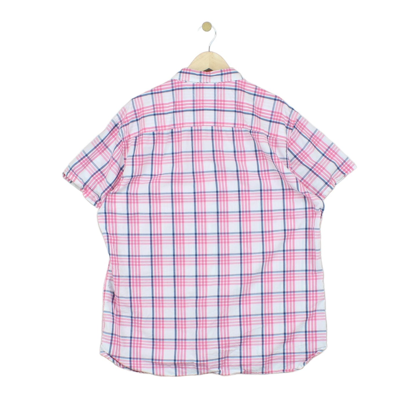 Mens Plaid Shirt Short Sleeve Custom Fit