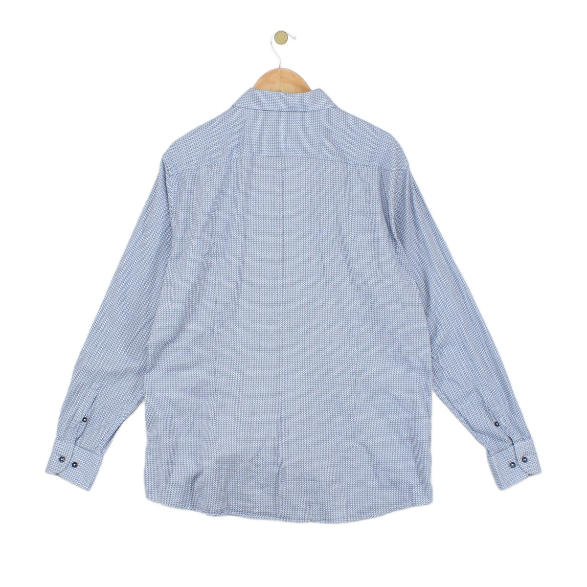 Mens Abstract Shirt Stretch Slim Fit Long Sleeve