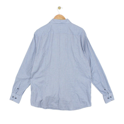 Mens Abstract Shirt Stretch Slim Fit Long Sleeve