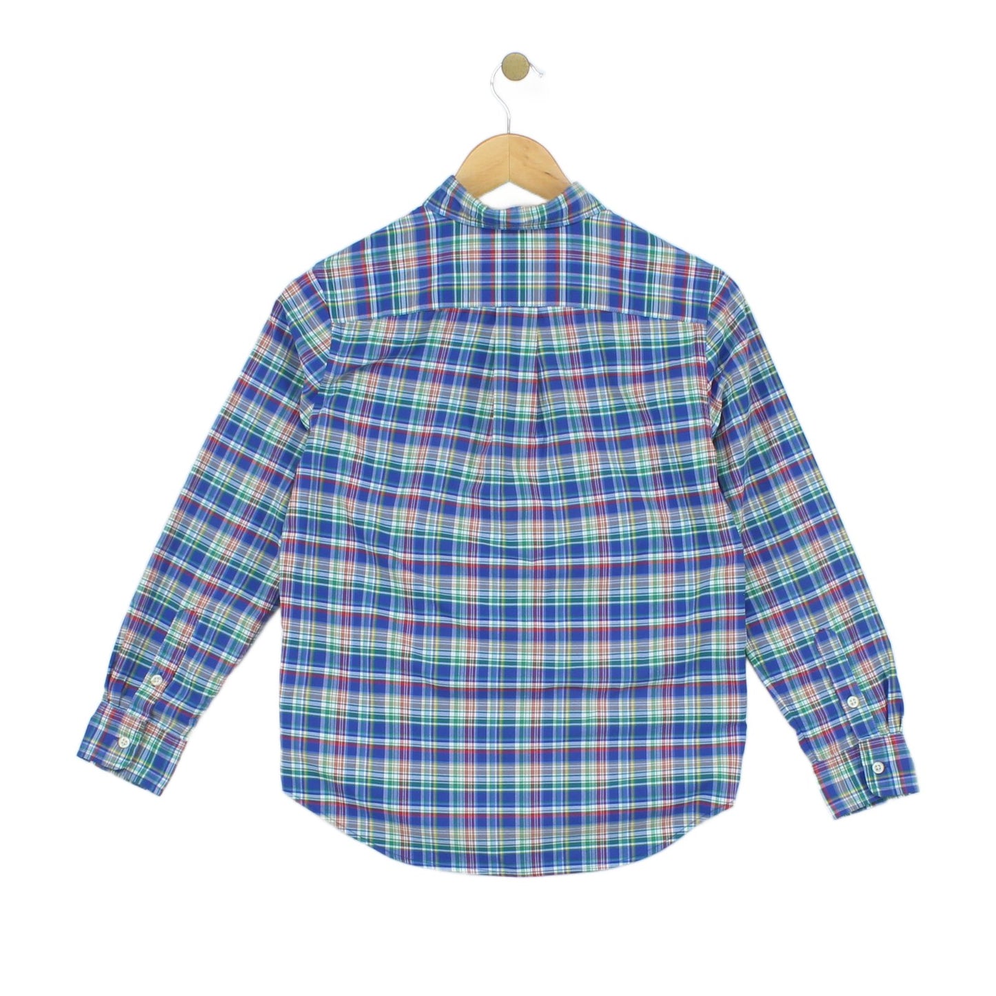Boys Plaid Shirt Button Up Performance