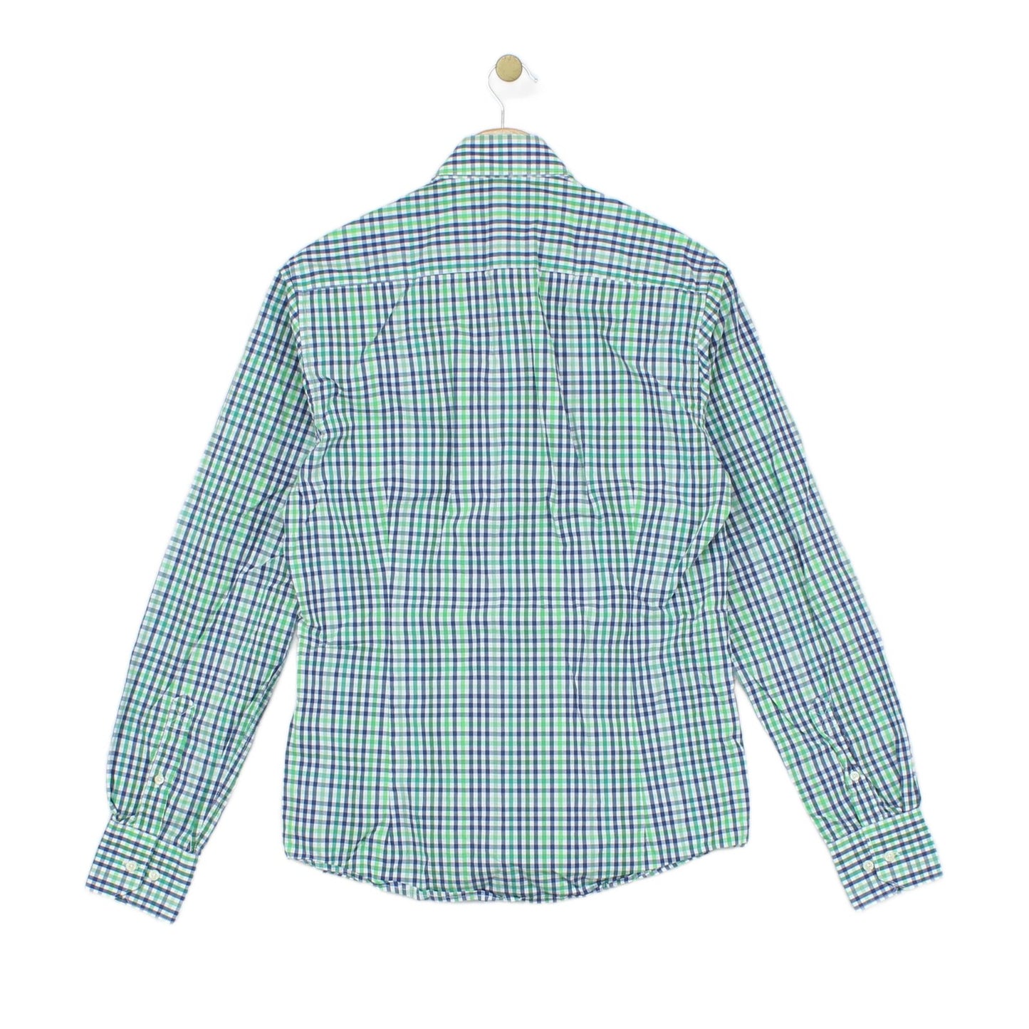Mens Check Shirt Tailored Long Sleeve