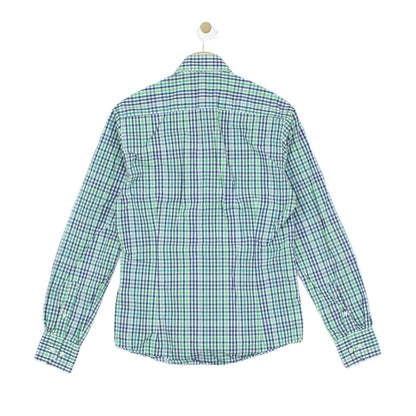 Mens Check Shirt Tailored Long Sleeve