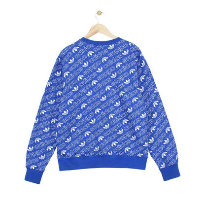 Mens Patterned Sweatshirt Logo Crew Neck