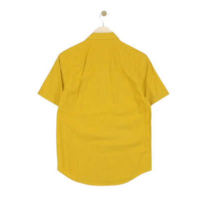 Mens Shirt Slim Fit Short Sleeve Button Up