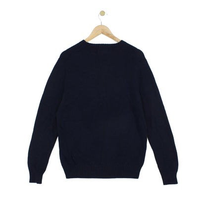Mens Jumper Crew Neck Classic Pullover Cotton