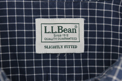 Mens Check Shirt Button Down Slightly Fitted Cotton