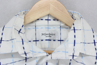 Mens Plaid Shirt  Short Sleeve