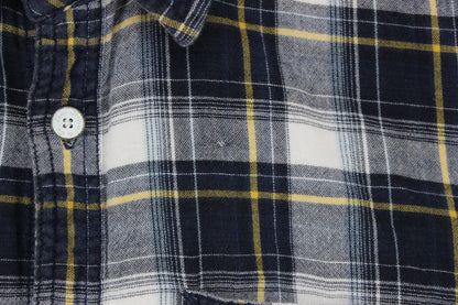 Mens Check Shirt Western Button Up
