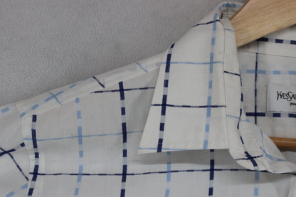 Mens Plaid Shirt  Short Sleeve