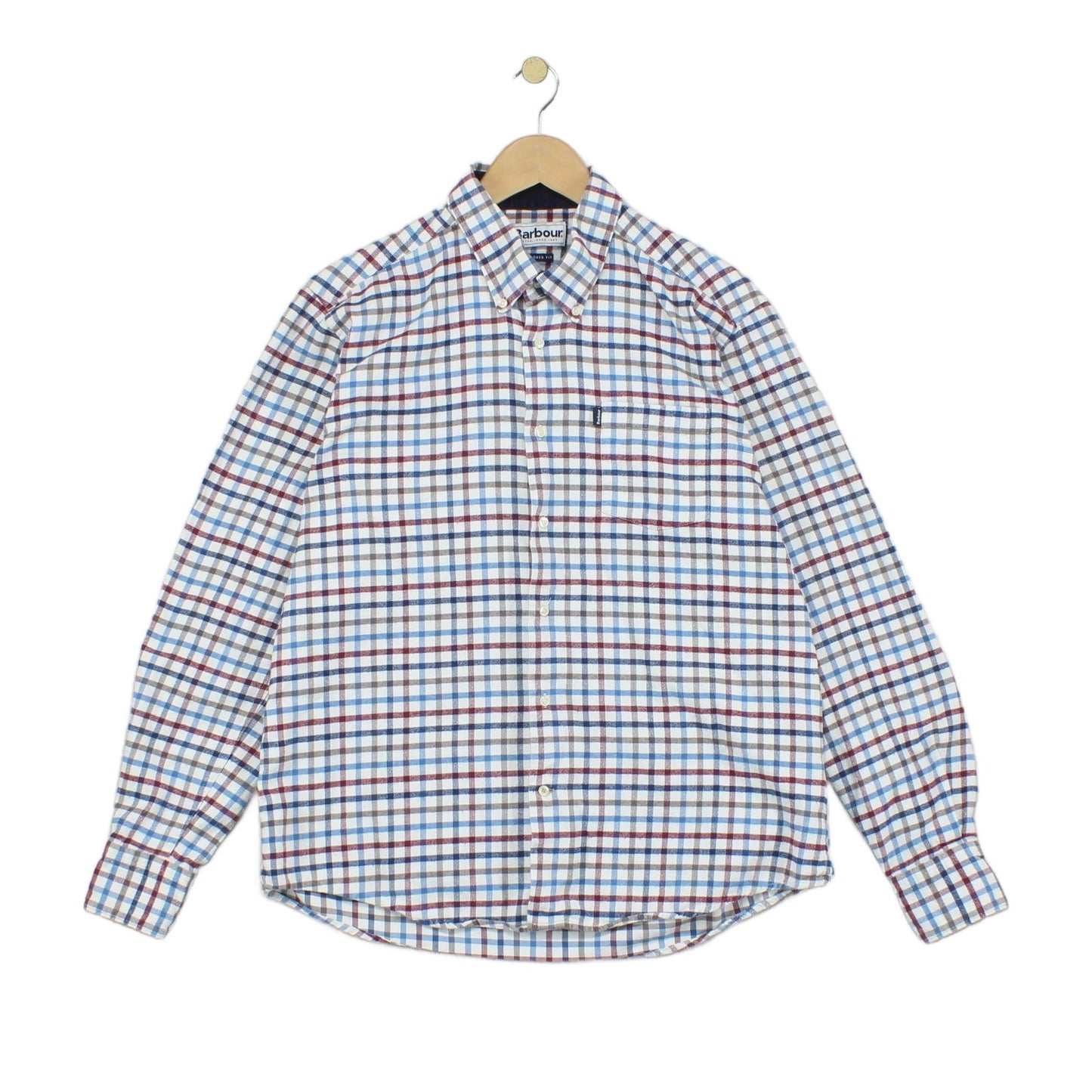 Mens Plaid Shirt Long Sleeve Tailored