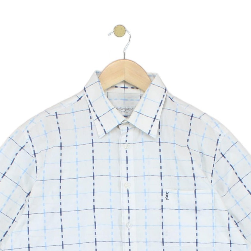 Mens Plaid Shirt  Short Sleeve