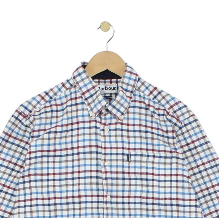Mens Plaid Shirt Long Sleeve Tailored