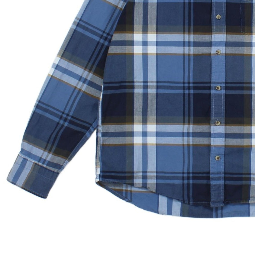Mens Plaid Shirt Long Sleeve Button Up