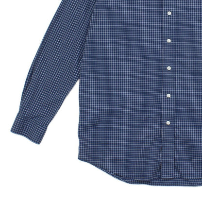 Mens Check Shirt Button Down Slightly Fitted Cotton