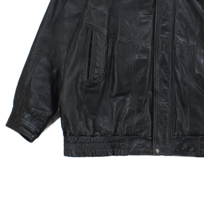Mens Leather Jacket Full Zip Outerwear