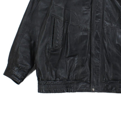 Mens Leather Jacket Full Zip Outerwear