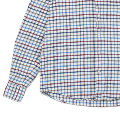 Mens Plaid Shirt Long Sleeve Tailored