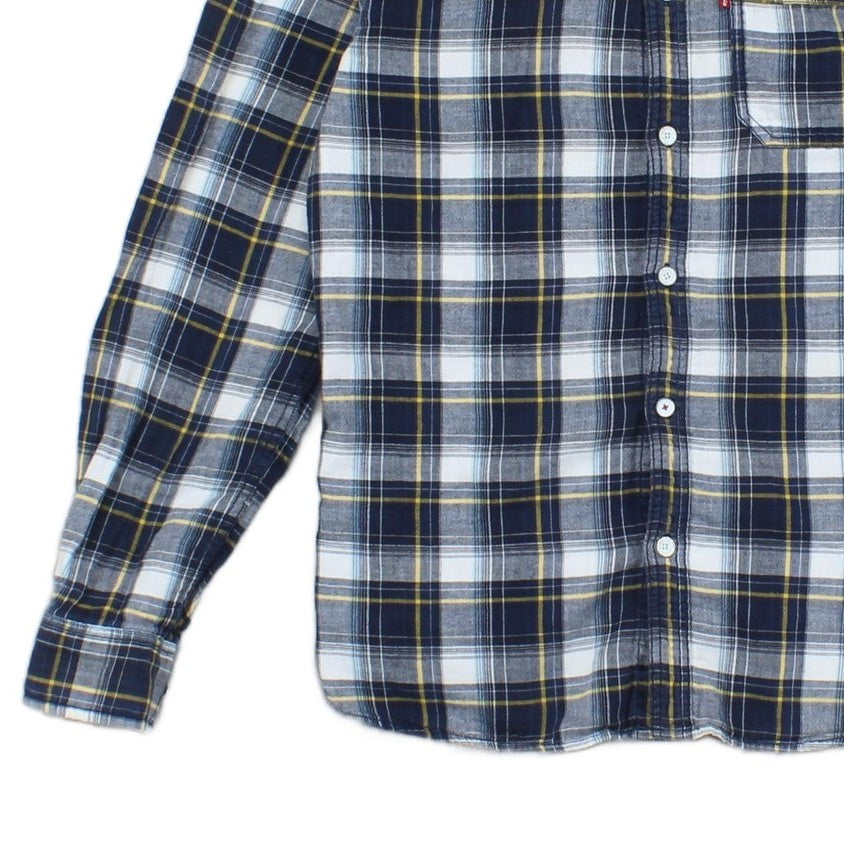 Mens Check Shirt Western Button Up
