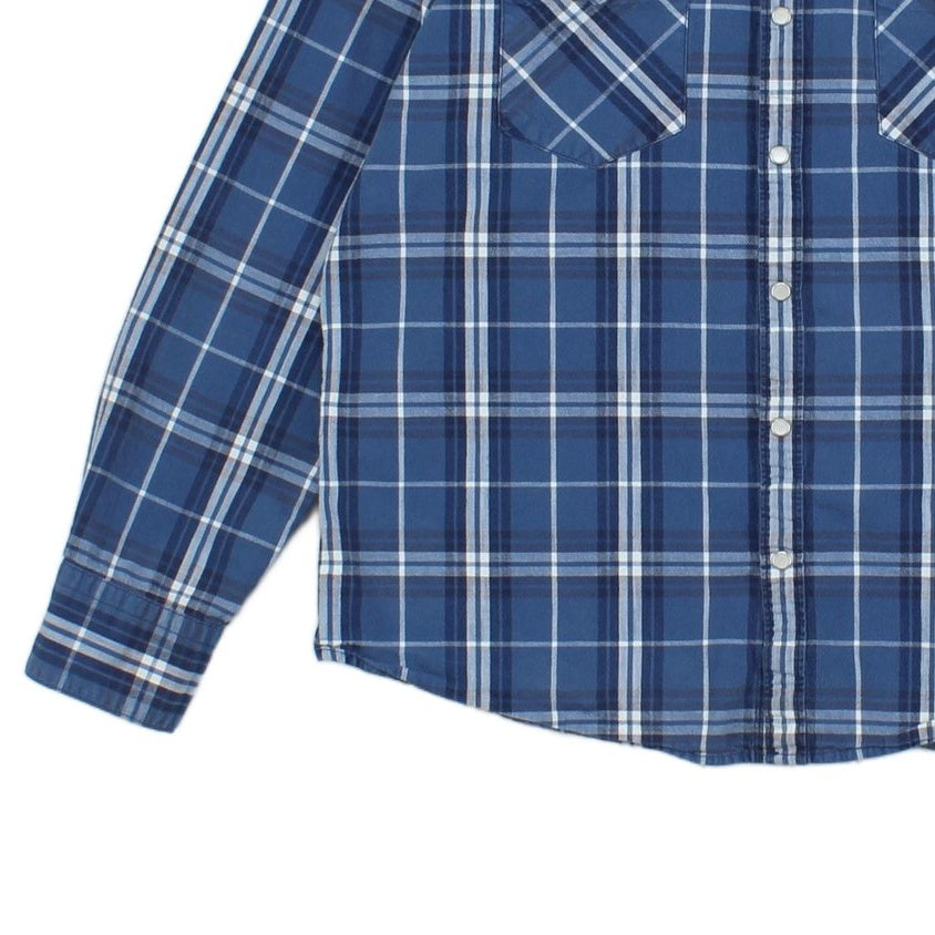 Mens Plaid Shirt Snap Long Sleeve Western