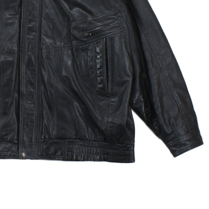 Mens Leather Jacket Full Zip Outerwear