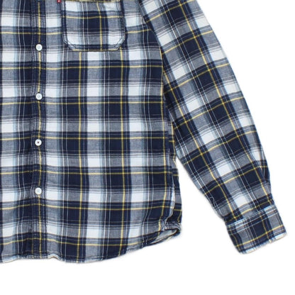 Mens Check Shirt Western Button Up