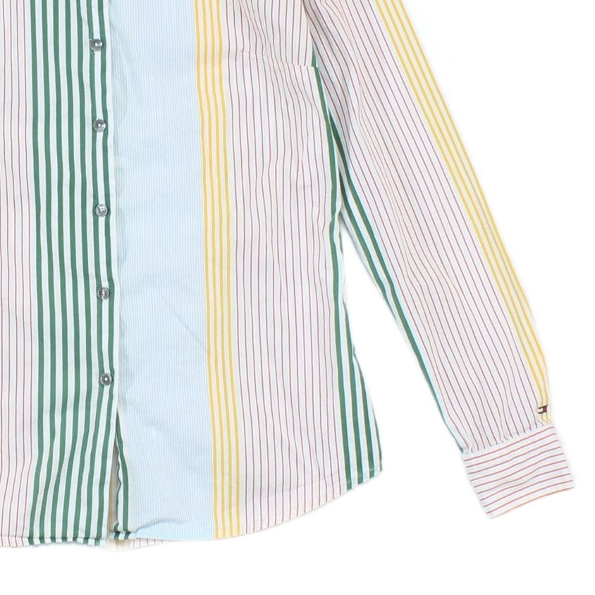 Womens Striped Shirt Long Sleeve Fitted