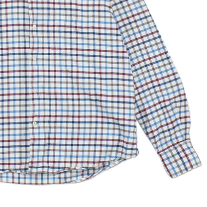 Mens Plaid Shirt Long Sleeve Tailored
