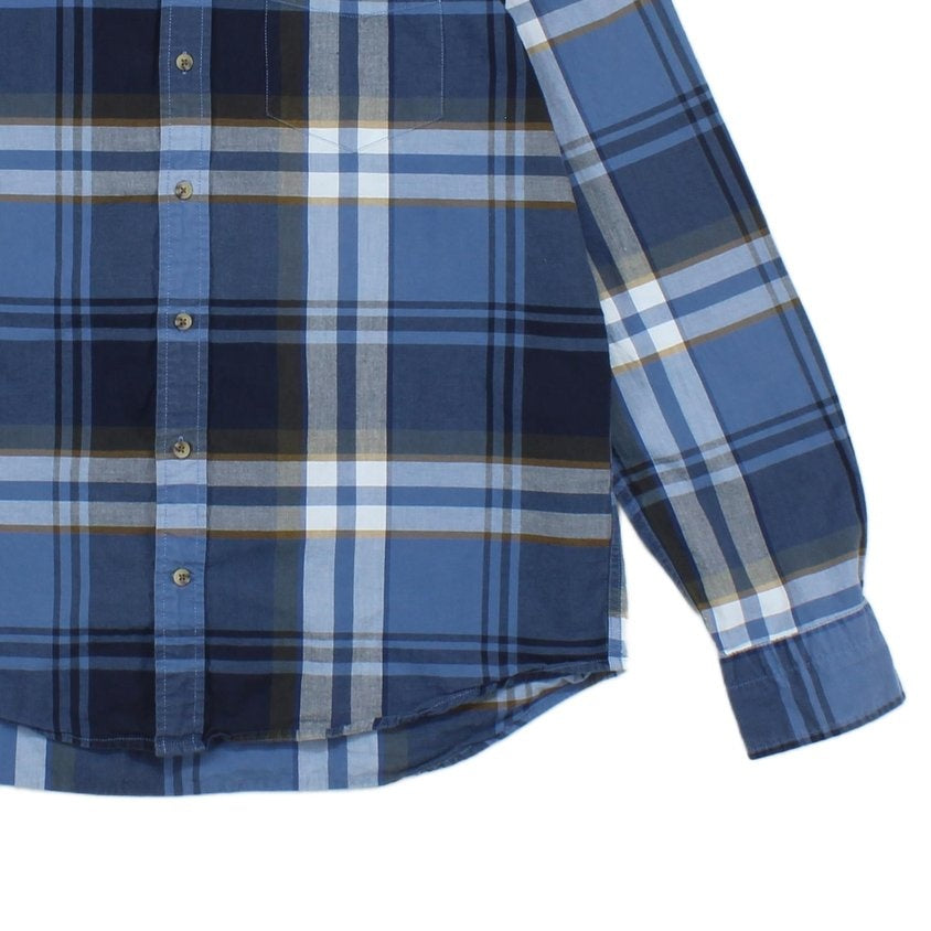 Mens Plaid Shirt Long Sleeve Button Up