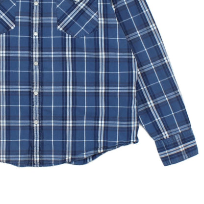 Mens Plaid Shirt Snap Long Sleeve Western
