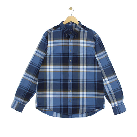 Mens Plaid Shirt Long Sleeve Button Up