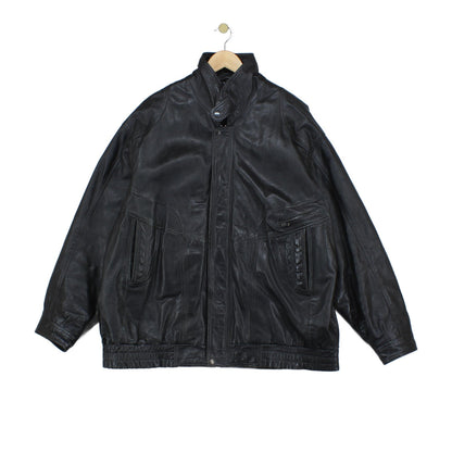 Mens Leather Jacket Full Zip Outerwear
