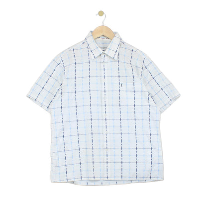 Mens Plaid Shirt  Short Sleeve