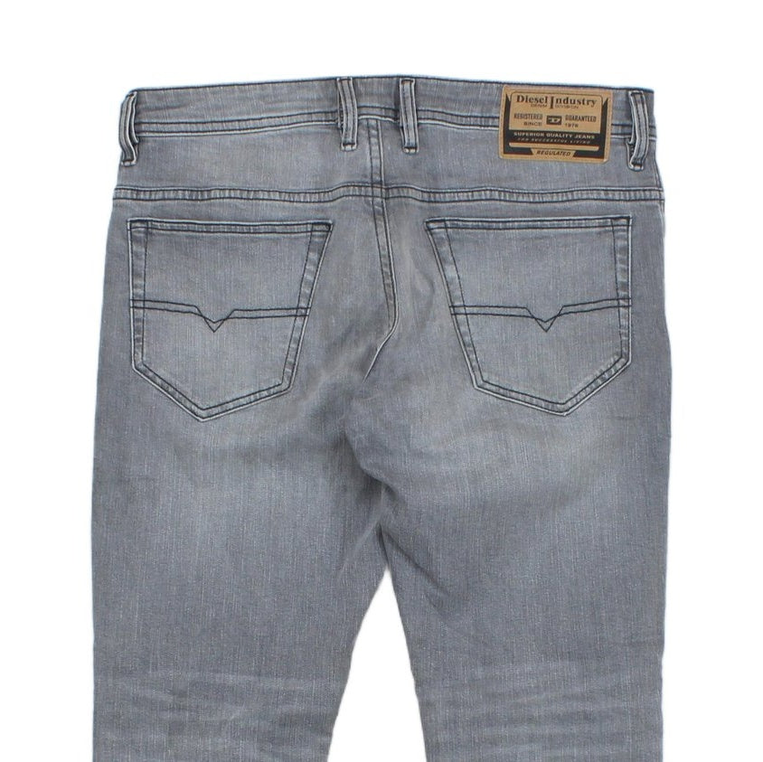 Mens Jeans Zip Fly Slim Fit Stretch