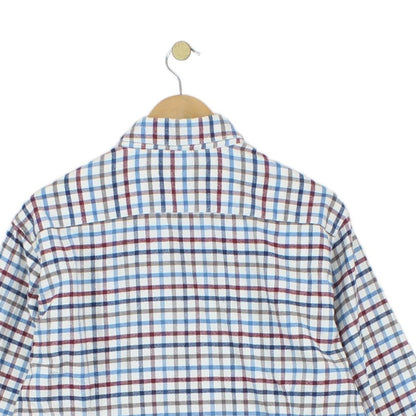 Mens Plaid Shirt Long Sleeve Tailored